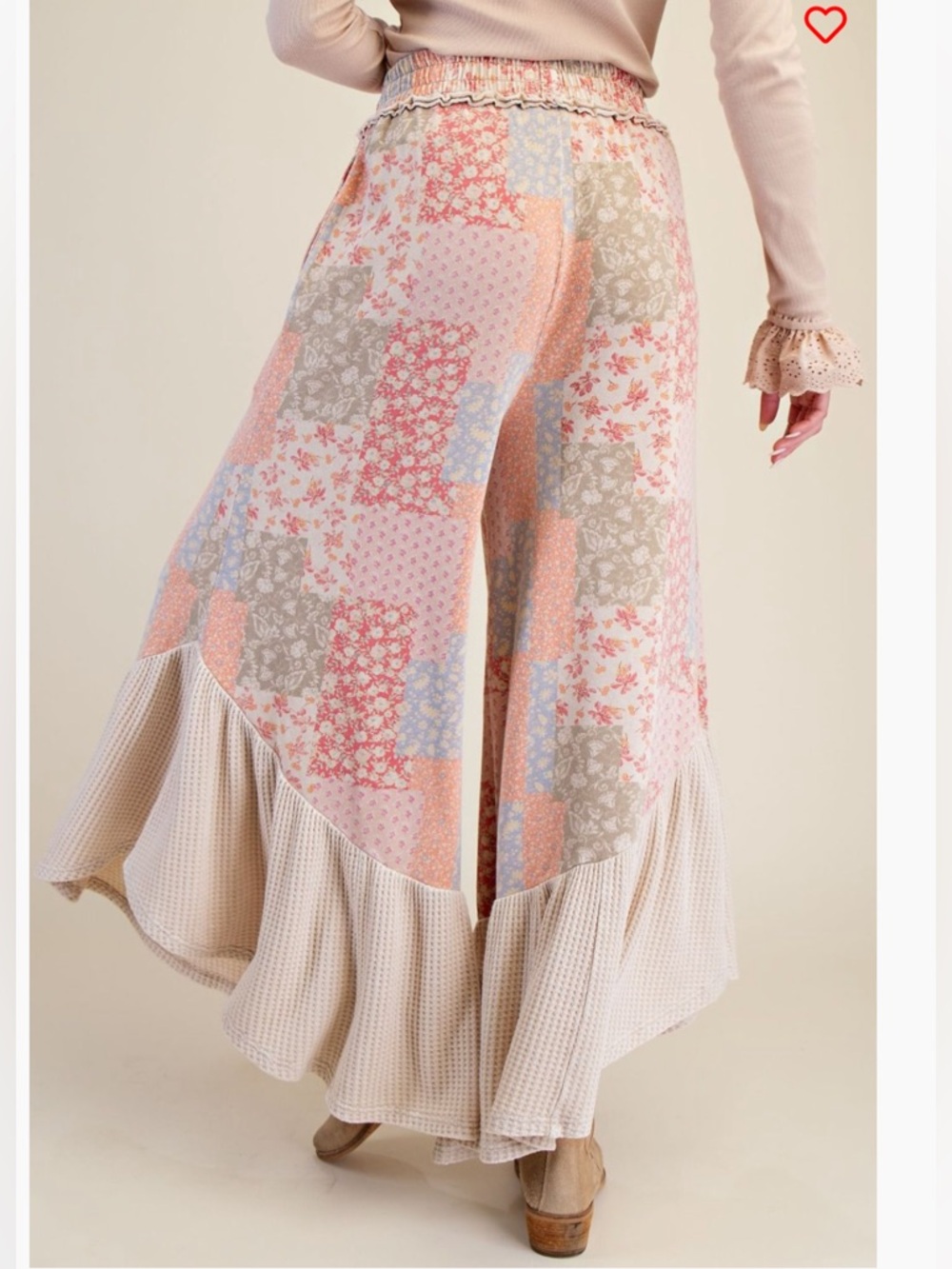 Easel Patchwork Printed Pants - Picture 6 of 6